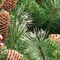 24 Inch Artificial Pre-Lit Christmas Wreath, Mixed Pine Decorated Frosted Berries, Pinecones, 50 LED Lights with Timer, Battery Operated, Holiday Decoration for Front Door, Outdoor